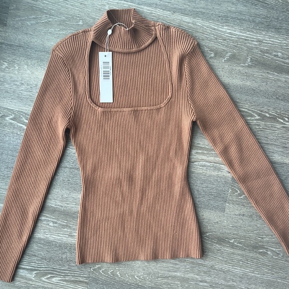 Jonathan Simkhai Nude Cutout Sweater - Picture 1 of 5